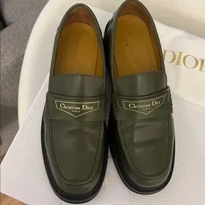 Dior | Shoes | Dior Olive Green Boy Loafers | Poshmark display picture 1